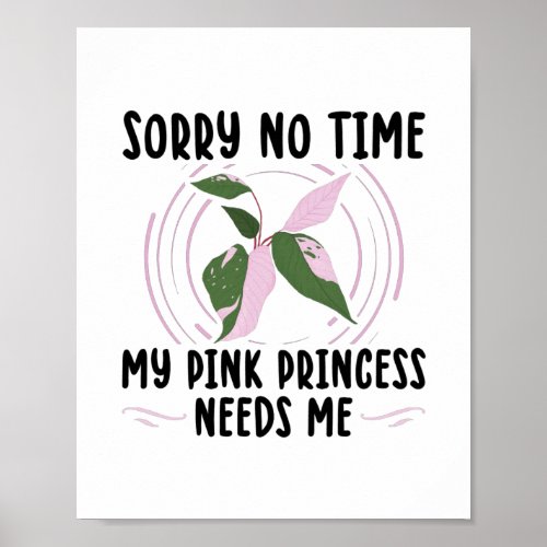 Pink Princess House Plant  Hobby Gardener Gifts Poster