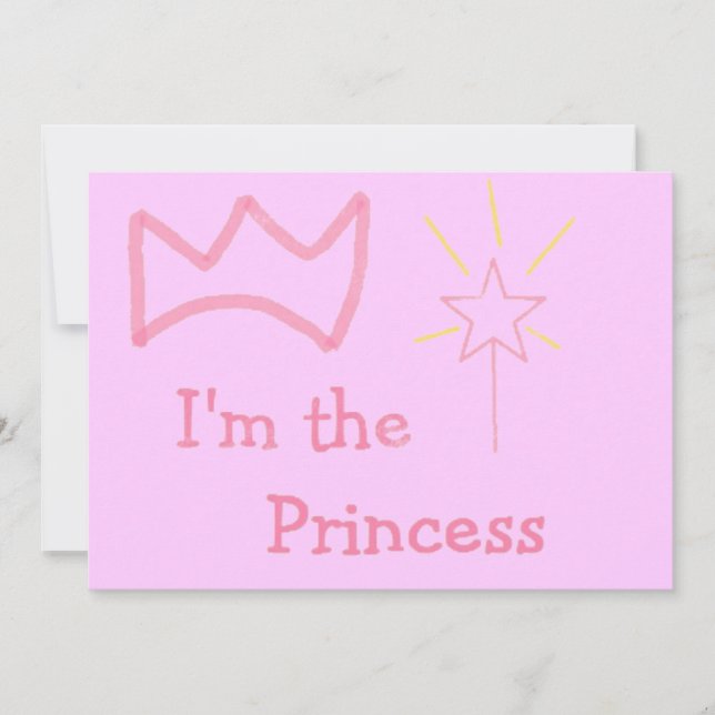 Pink Princess Invitation (Front)