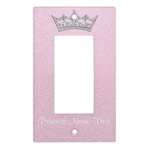 Pink Princess Light Switch Cover PERSONALIZED