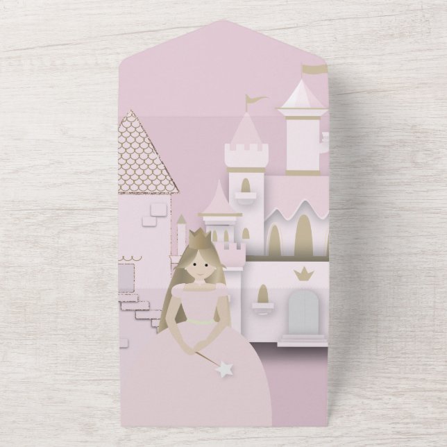 PINK PRINCESS PARTY INVITATION (Outside)
