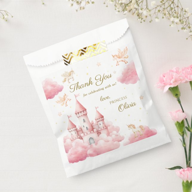 Pink Princess Party Thank You Favor Bag (Sealed)