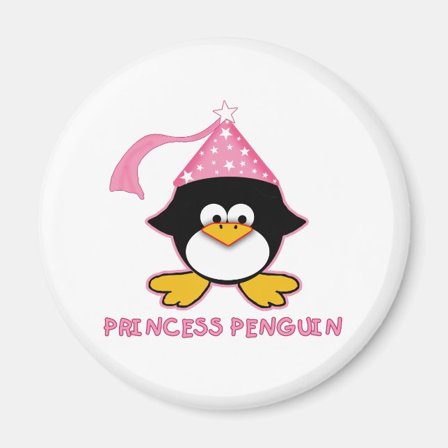 Pink Princess Penguin Magnet (Front)