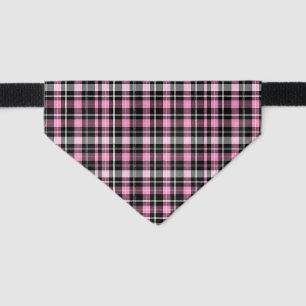 Pink Princess Plaid Pet Bandana Collar