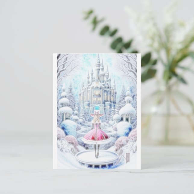 Pink Princess Postcard (Standing Front)