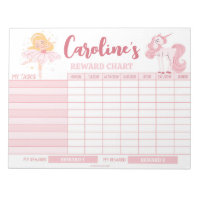 Pink Princess Reward Chart Personalized Name Tasks