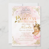 Pink Princess Sparkle Tutu & Crown Baby Shower Invitation (Front)