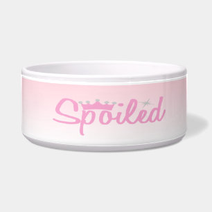Pink Princess Spoiled Dog Bowl
