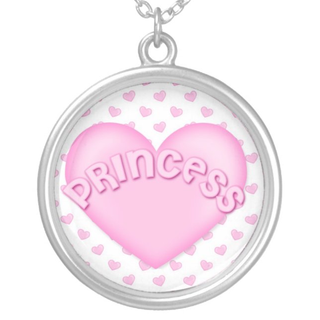 Pink Princess Sterling Silver Necklace (Front)