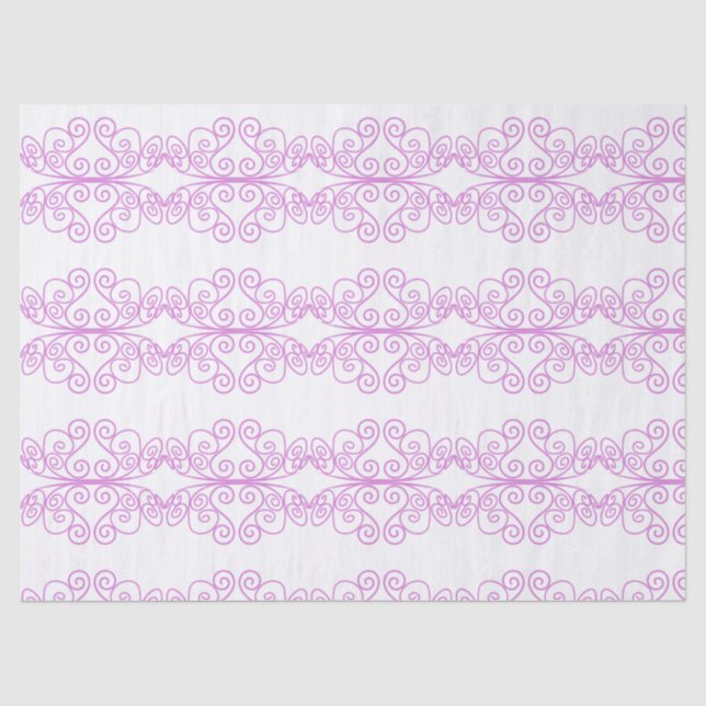 Pink Princess Tiara Crown Girl Birthday Gift Wrap Tissue Paper (Front)