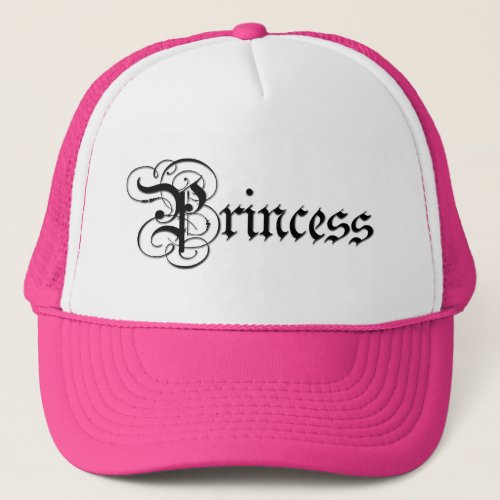 Pink Princess Trucker Hat _ Also in Black
