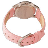 Pink Princess Unicorn Rose Gold Blush Pink Glitter Watch (Back)
