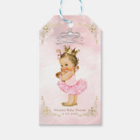 Pink Princess Vintage Baby Girl Shower Favor Gift Tags