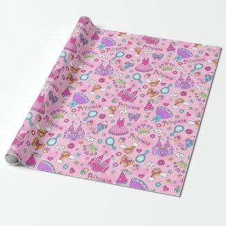 Pink Princess Wrapping Paper, 30