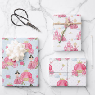 Pink Princess  Wrapping Paper Sheets