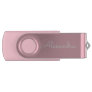 Pink Print Monogram USB Thumb Drive