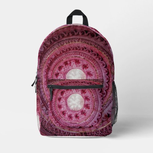 Pink Print   Printed Backpack