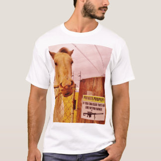 Pink Private Property Horse T-Shirt