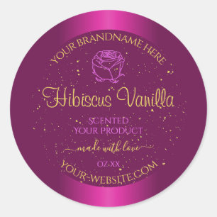Pink Product Labels Gold Soft Glitter Rose Graphic