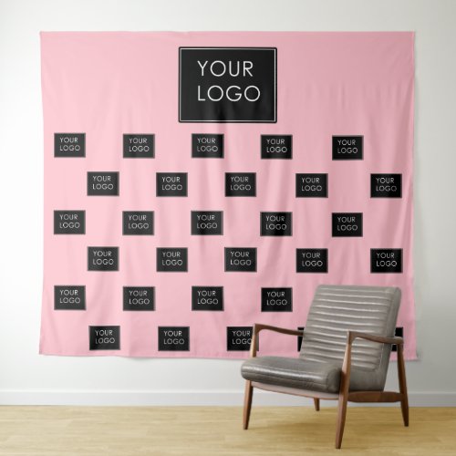 Pink Professional Company Business Logo Backdrop 