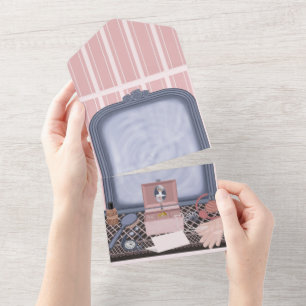 Pink Promise - Empty Mirror All In One Invitation