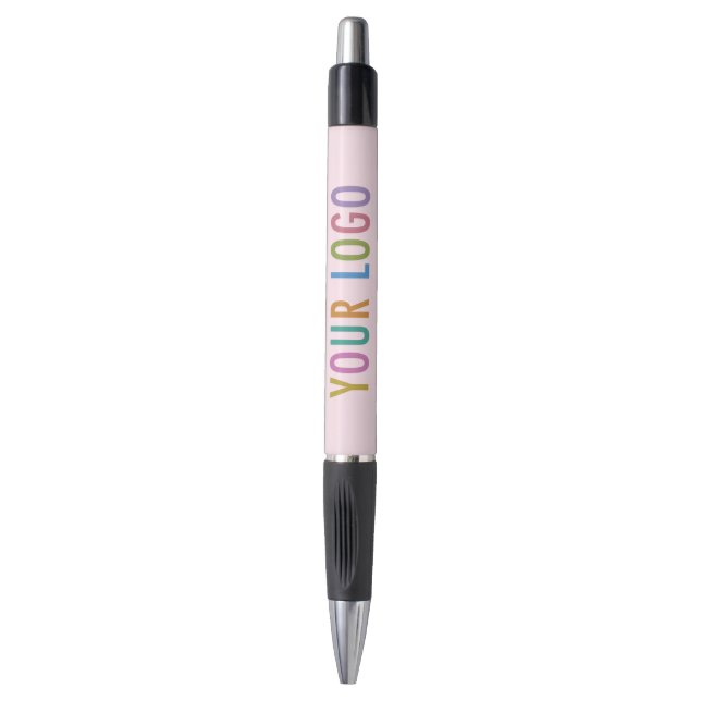 Pink Promotional Pen Custom Printed Small Quantity (Front Vertical)
