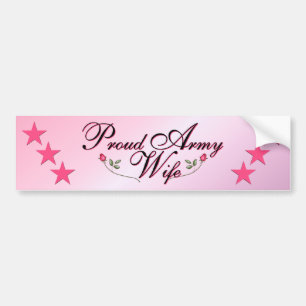 Pink & Proud Army Wife Bumper Sticker