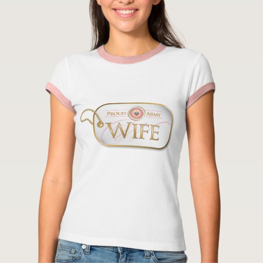 Pink Proud Army Wife T-Shirt