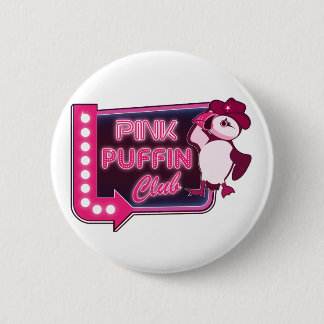 Pink Puffin Club Button