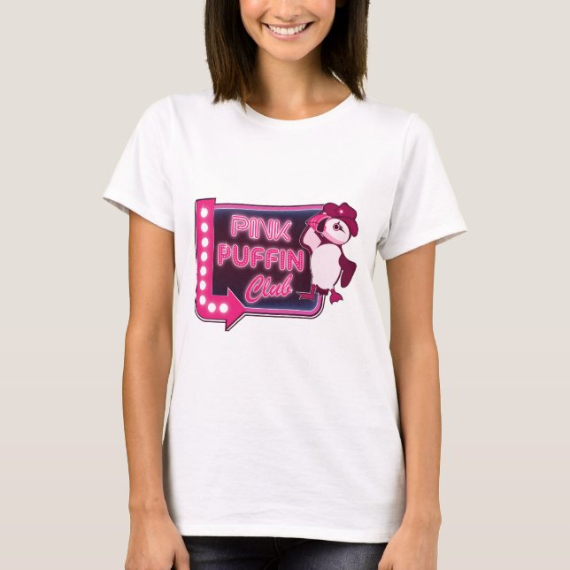 Pink Puffin Club T-Shirt (Front)