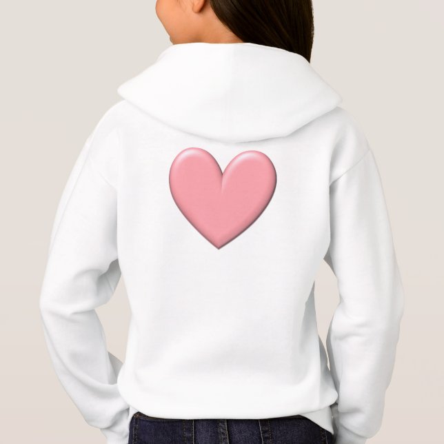 Pink Puffy Heart Hoodie (Back)