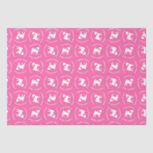 Pink Pug Dog Theme Party Celebration Tissue Paper