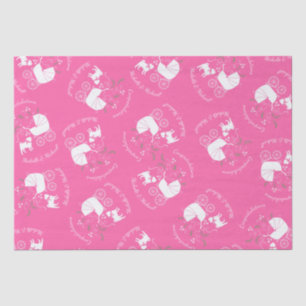 Pink Pug Dog Theme Party Celebration Tissue Paper