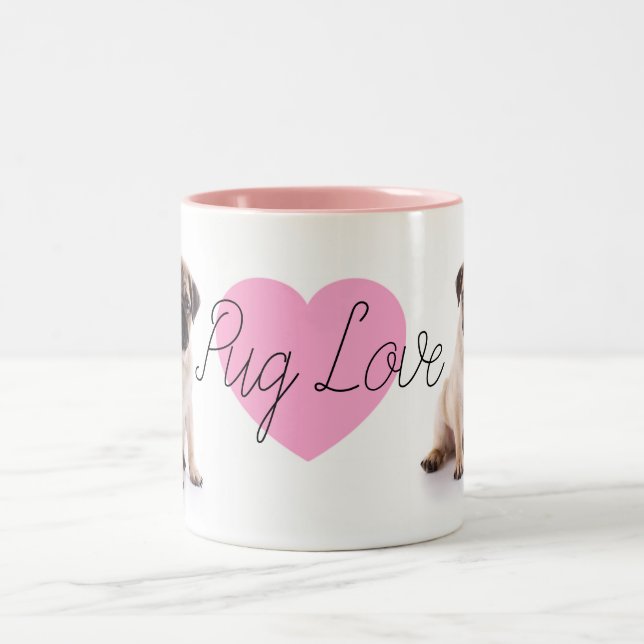 Pink Pug Love Mug (Center)