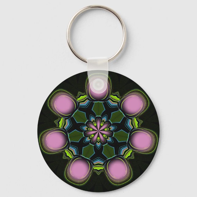 Pink Pulsar Keychain (Front)