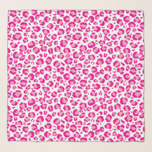 Pink puma print on custom background scarf