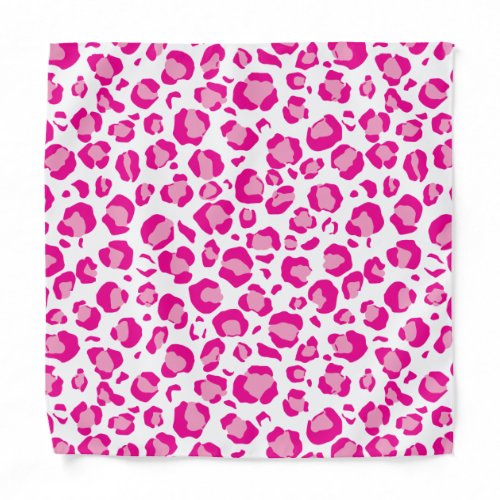 Pink puma print on customizable background  bandana