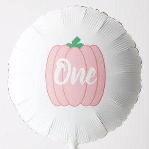 Pink Pumpkin 1st Birthday Balloon