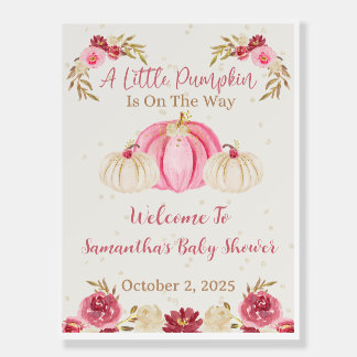 Pink Pumpkin and burgundy Floral Foam Boards