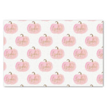 Elegant Pumpkins Pink Girl Baby Shower Wrapping Paper Sheets