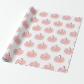 Elegant Pumpkins Pink Girl Baby Shower Wrapping Paper Sheets