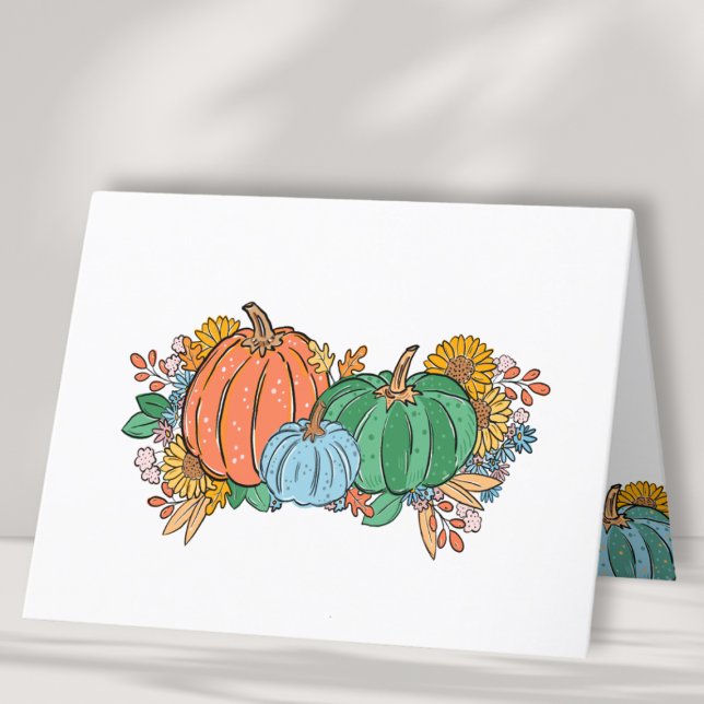 Pink Pumpkin Baby Boy Congratulations Blank Card (Creator Uploaded)