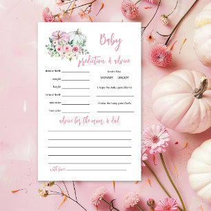 Pink Pumpkin Baby Prediction and Advice Game
