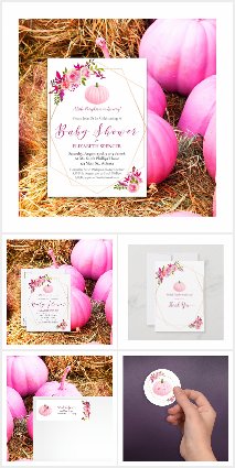 Pink Pumpkin Baby Shower