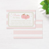 Pink Pumpkin Baby Shower Book Request Card (Desk)