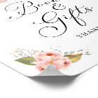 Pink Pumpkin Baby Shower Books and Gifts Sign