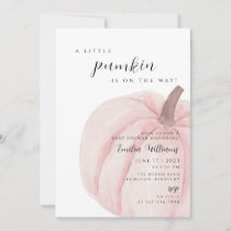 pink Pumpkin Baby Shower girl Invitation