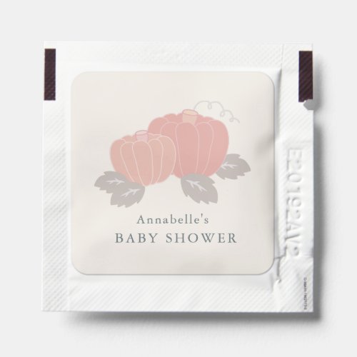 Pink Pumpkin Baby Shower Hand Sanitizer Packet