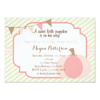 Pink Pumpkin Baby Shower Invitation