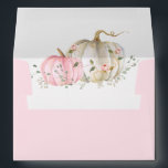 Pink Pumpkin Baby Shower Invitation Envelopes<br><div class="desc">Pink Pumpkin Baby Shower Invitation Envelopes. Most lettering is editable - click the "Customize Further" button to edit. Matching items in our store Cava party design</div>