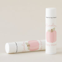 Pink Pumpkin Baby Shower Lip Balm